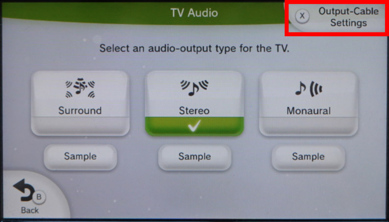 Wii u audio best sale output